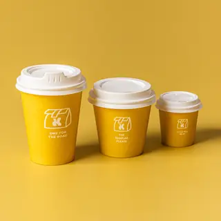 Three Kanteen coffee cups in small, regular and large